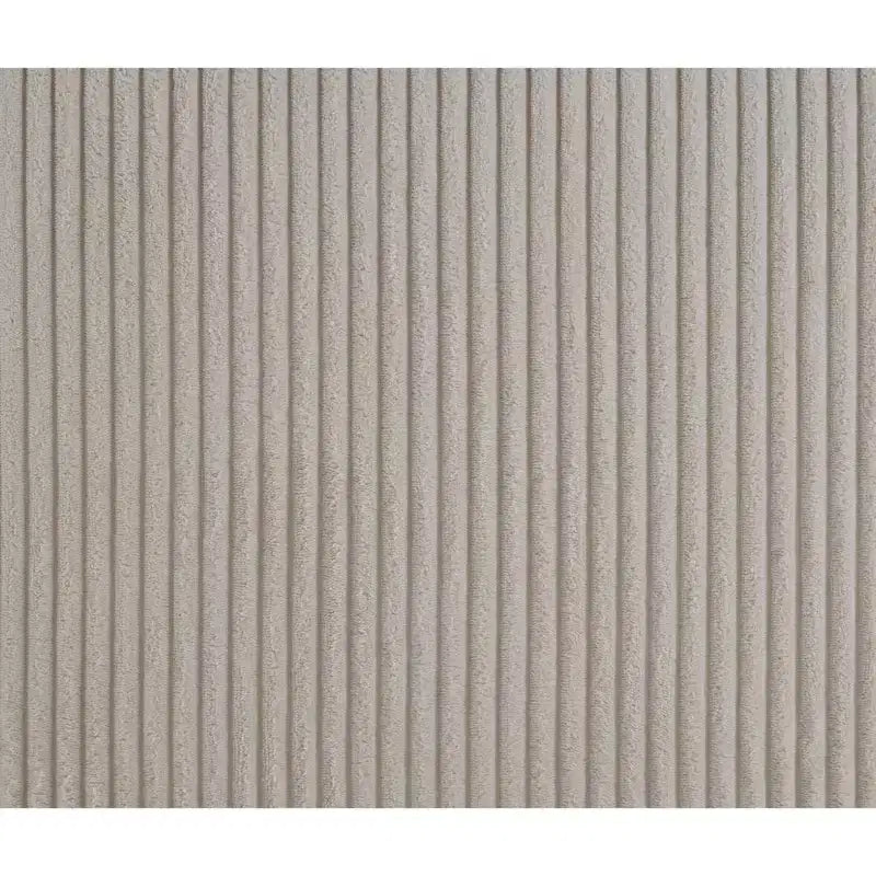 Panca rivestita in velluto a coste con struttura in ferro, color crema