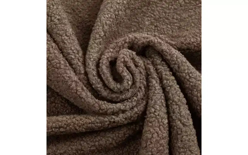 Divano moderno da terra con 2 cuscini, divano letto convertibile in tessuto Teddy imbottito in schiuma per soggiorno