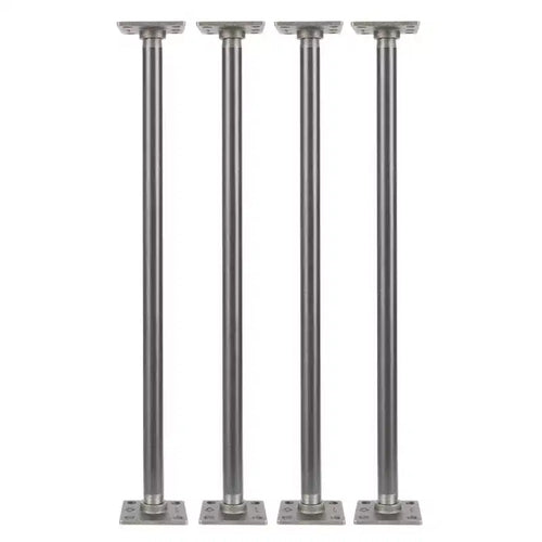 Pipe Decor 3/4 in. x 24 in. Square Flange Pipe Table Legs - 4 Pack