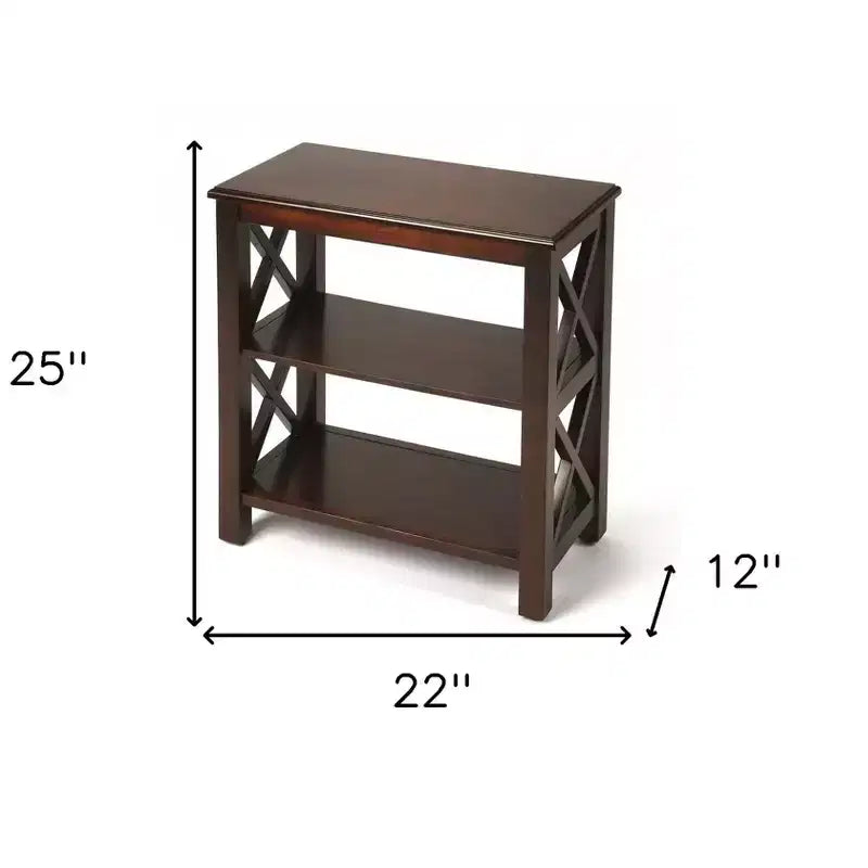 Libreria standard a due ripiani da 63,5 cm marrone scuro