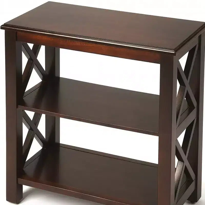 Libreria standard a due ripiani da 63,5 cm marrone scuro