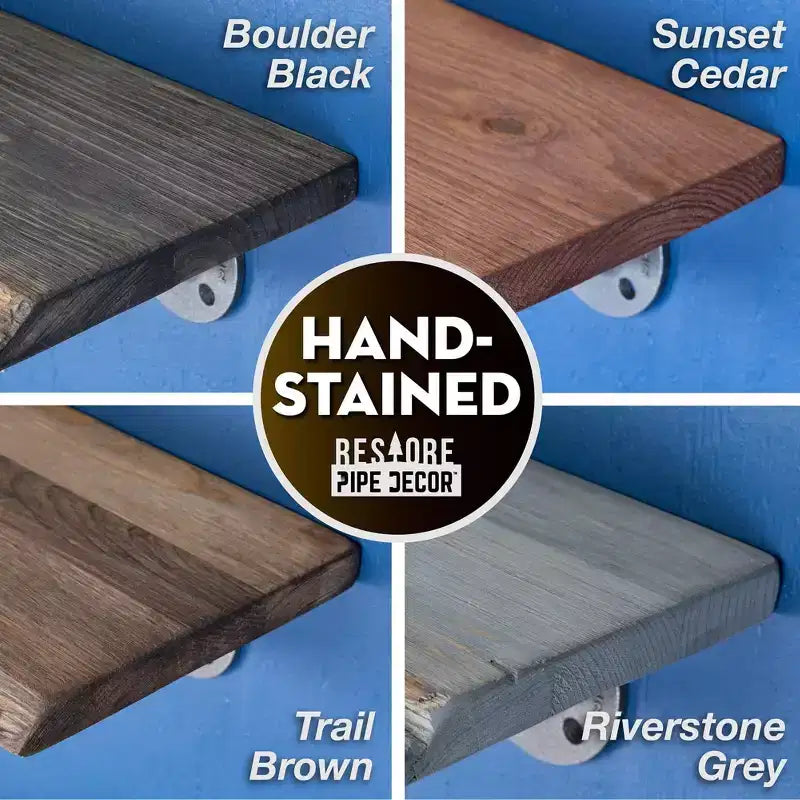 Mensole in legno Riverstone Grey da 24 pollici con bordo vivo (solo legno)
