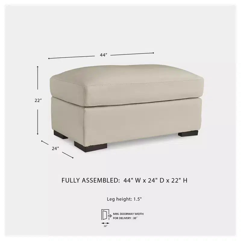 Pouf in pelle abbinata, Accento contemporaneo, Mandorla