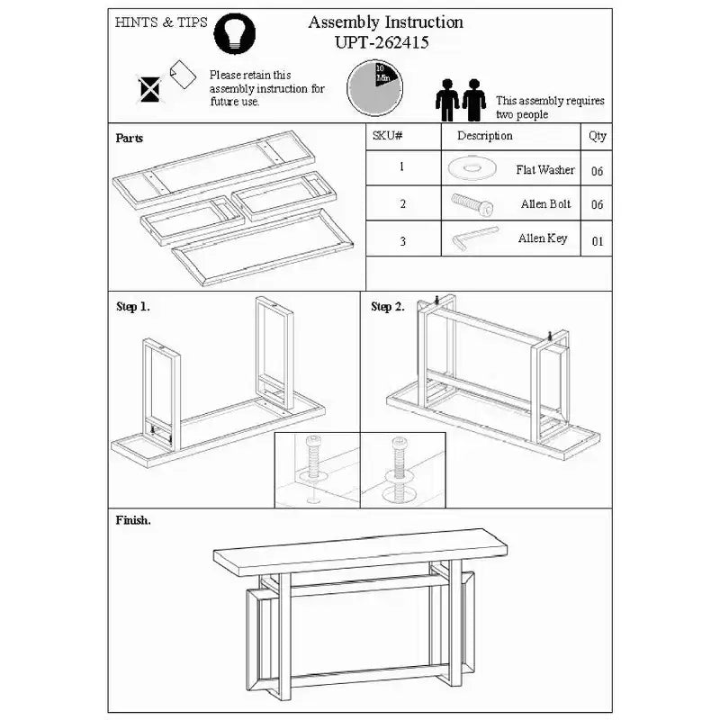 Tavolo Consolle/Credenza in Legno di Mango Artigianale da 150 cm con Base Geometrica Intrecciata, Grigio Decapato