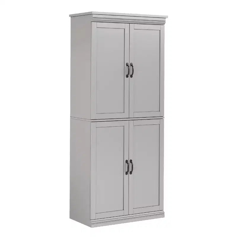 Mobiletto dispensa da cucina autoportante, armadio da 178 cm con ante e ripiani regolabili