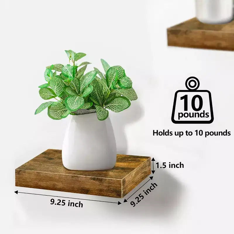 Mensole galleggianti quadrate da 23 cm (4 pezzi) per camera da letto, cucina, soggiorno, bagno