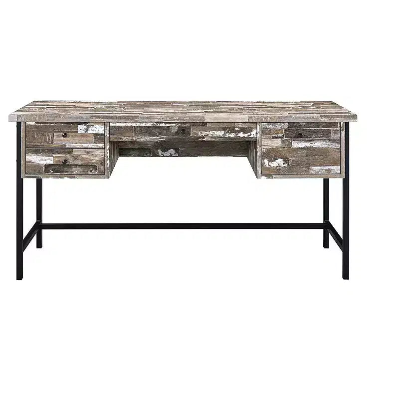 Scrivania per Computer in MDF Beige da 29" con Scaffale Aperto