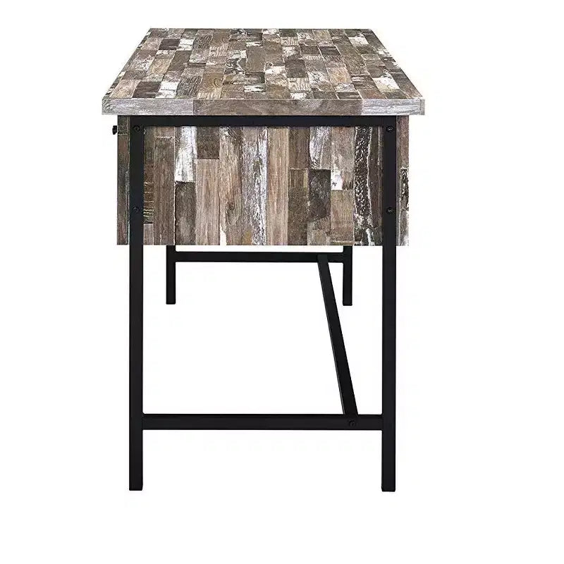 Scrivania per Computer in MDF Beige da 29" con Scaffale Aperto