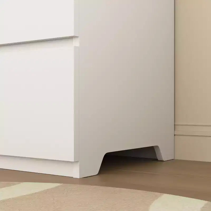 Cassettiera bianca a 6 cassetti, ampia, in legno, stile moderno, per camera da letto, corridoio, ingresso e soggiorno