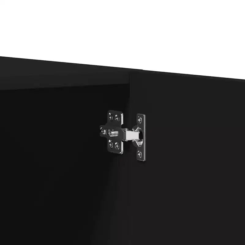 Armadio compatto, legno multistrato nero, rettangolare, 80 cm L x 50,6 cm P x 180 cm H
