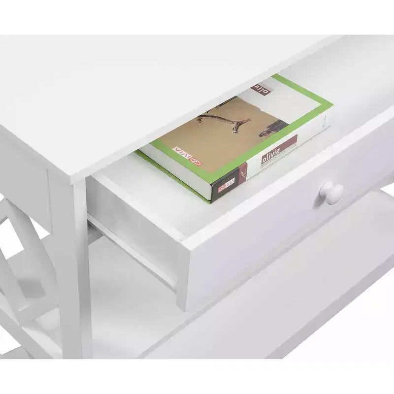 Consolle a 1 cassetto, MDF nero