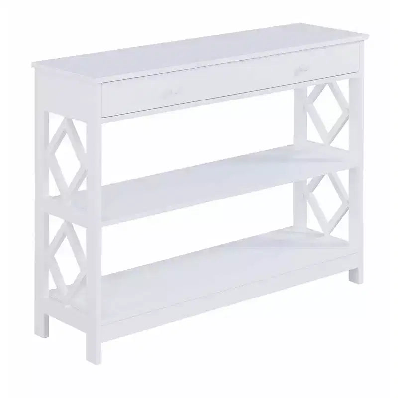 Consolle a 1 cassetto, MDF nero