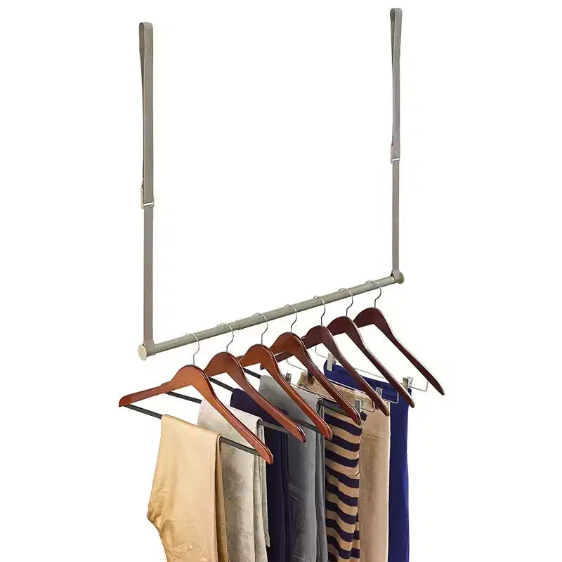 Asta Organizer per Armadio Doppia Altezza Regolabile, Nichel
